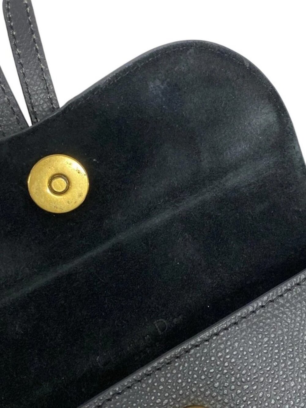 DIOR/ChristianDior Saddle Bag Black Leather Bum Bag - Picture 12 of 15